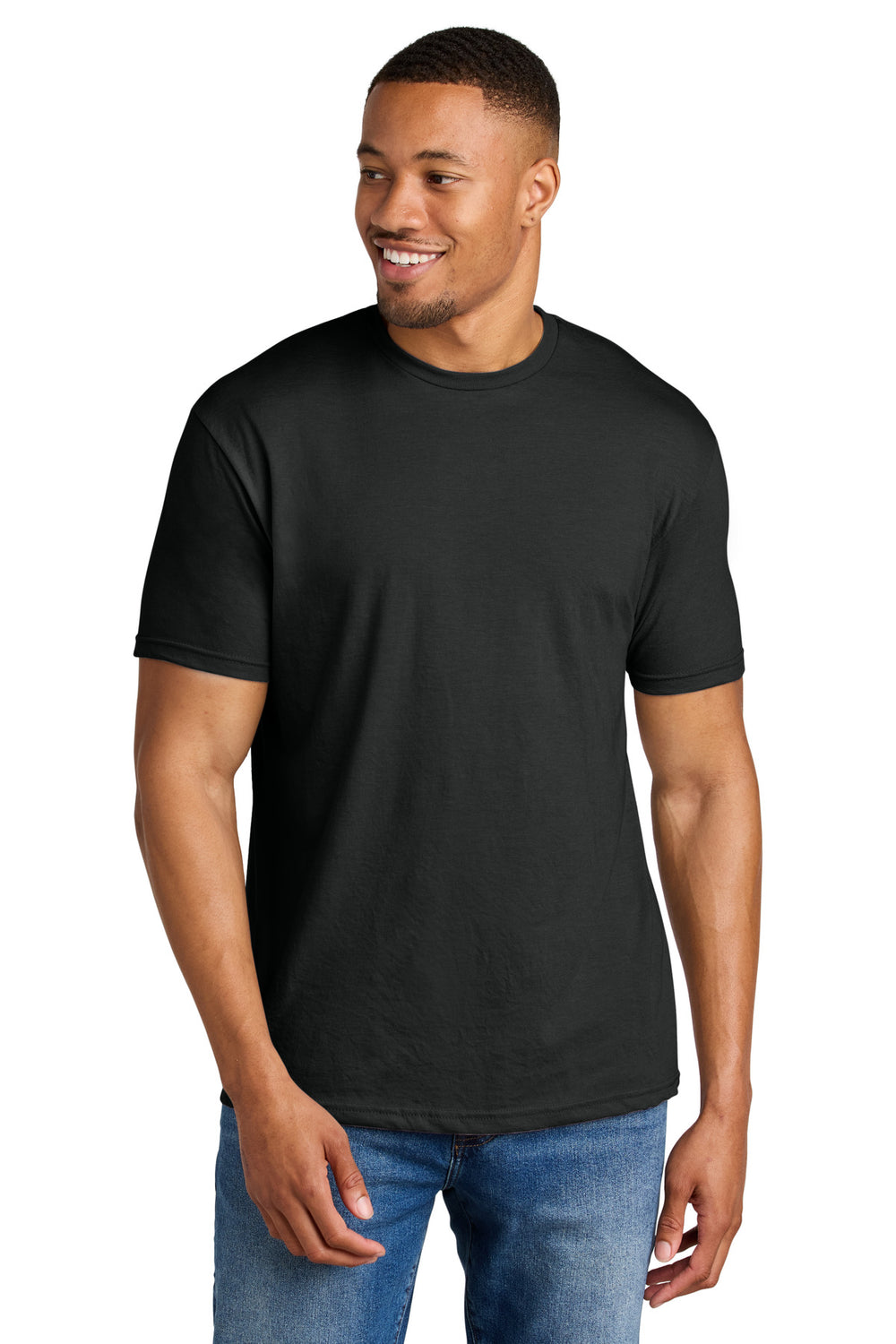 Gildan® Softstyle® CVC Tee - Pitch Black Mist - S