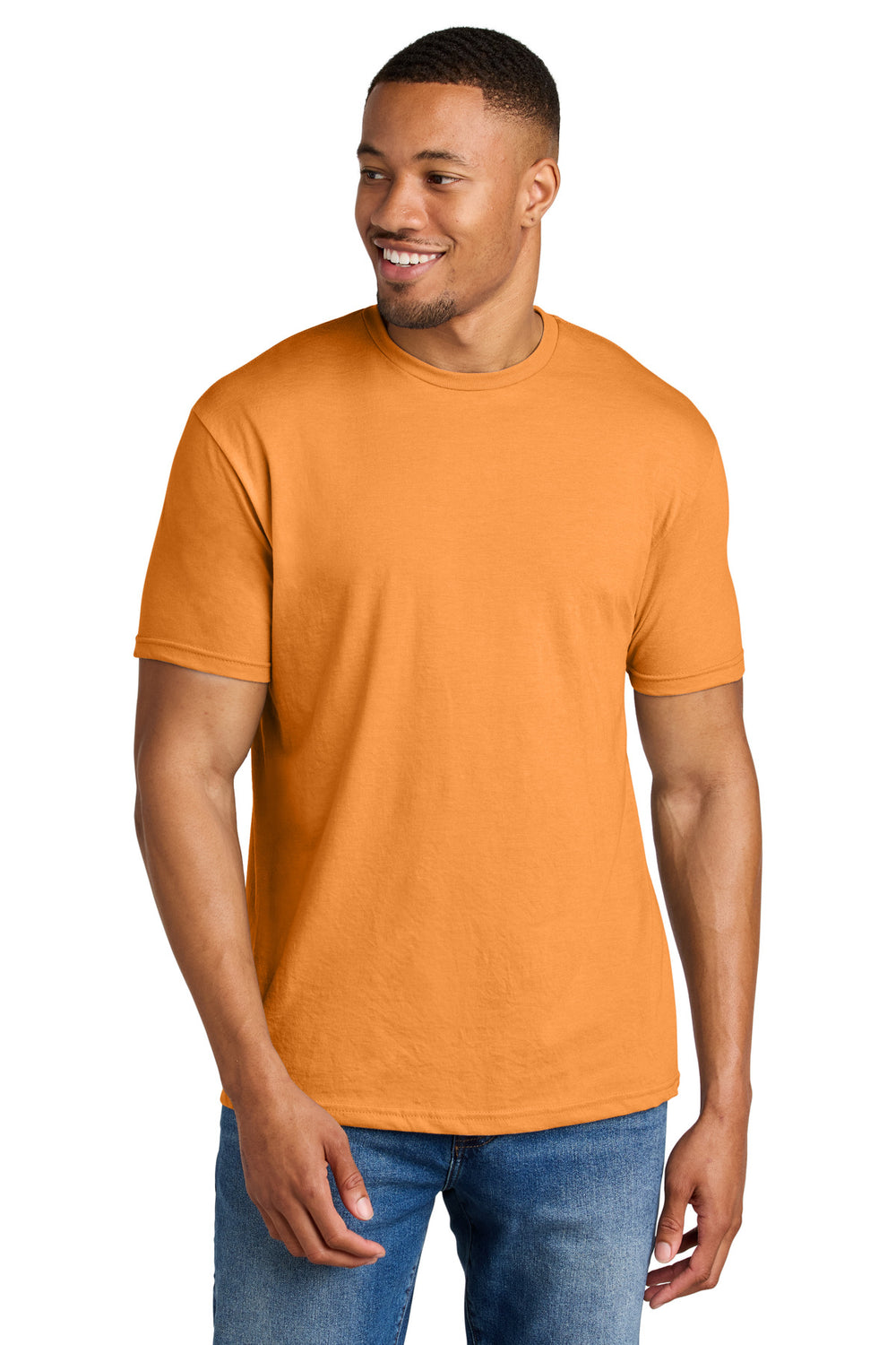 Gildan® Softstyle® CVC Tee - Tangerine Mist - S