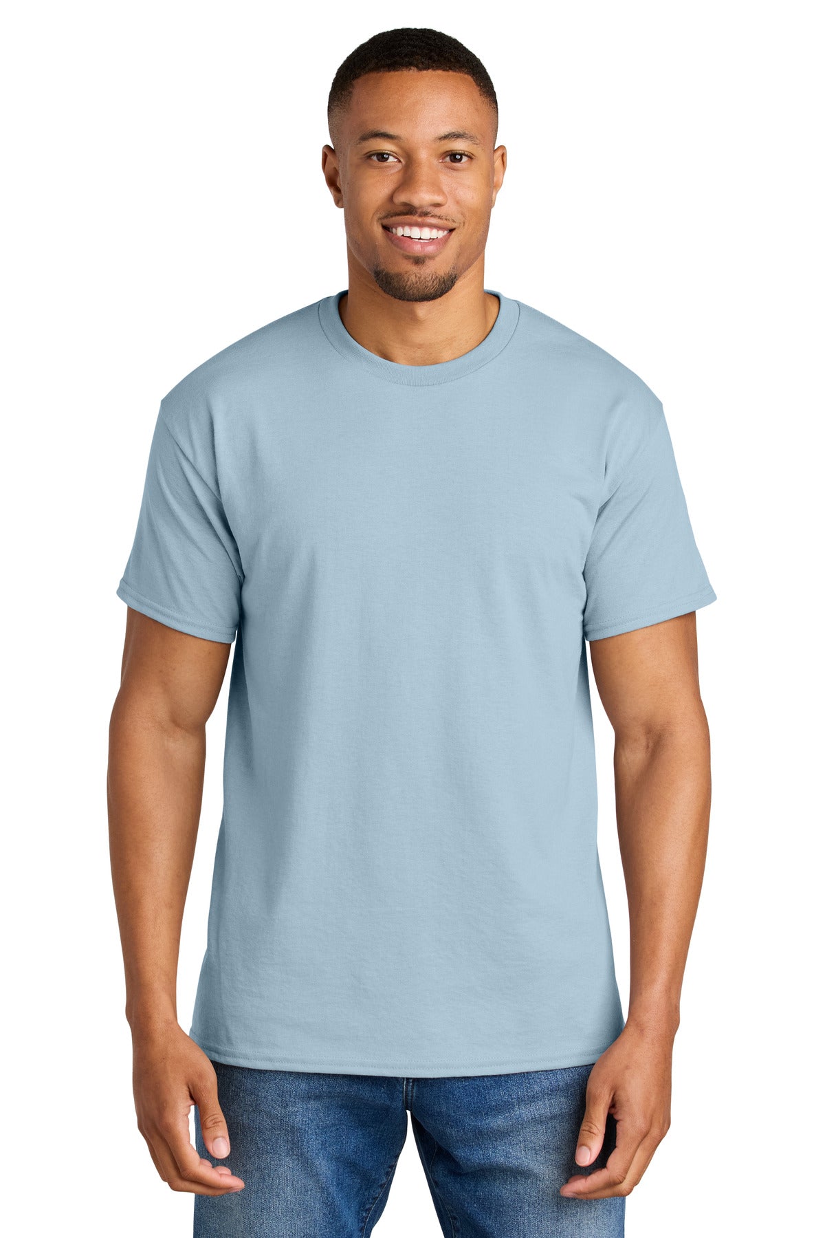 Gildan® DryBlend® 50 Cotton/50 Poly T-Shirt - Light Blue - S