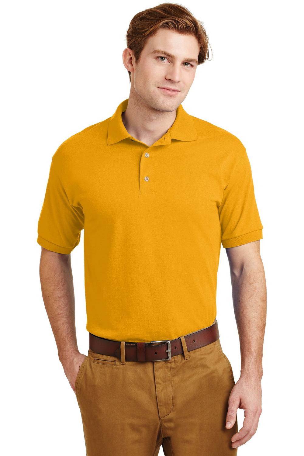 Gildan® DryBlend® 6-Ounce Jersey Knit Sport Shirt - Gold - S