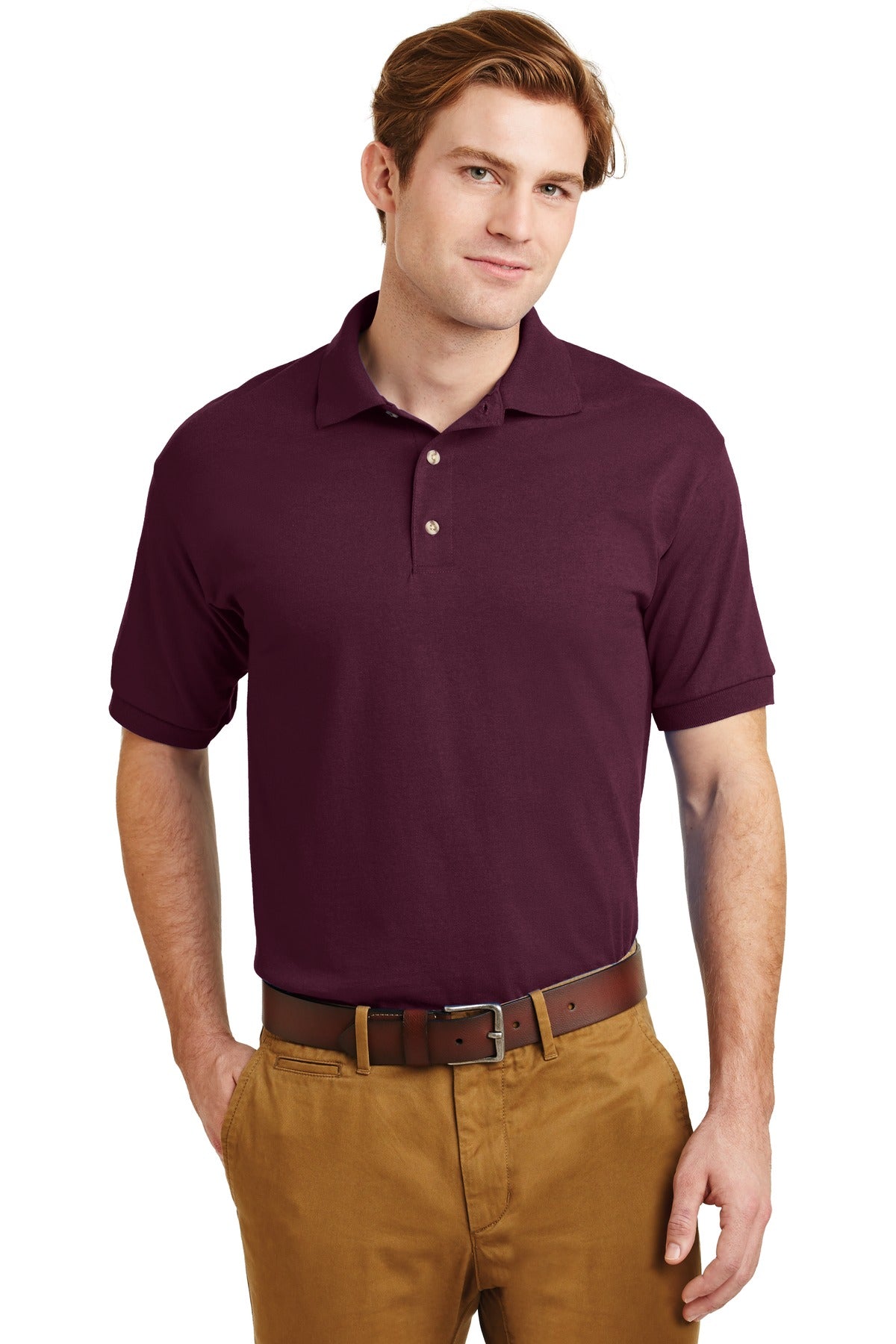 Gildan® DryBlend® 6-Ounce Jersey Knit Sport Shirt - Maroon - S