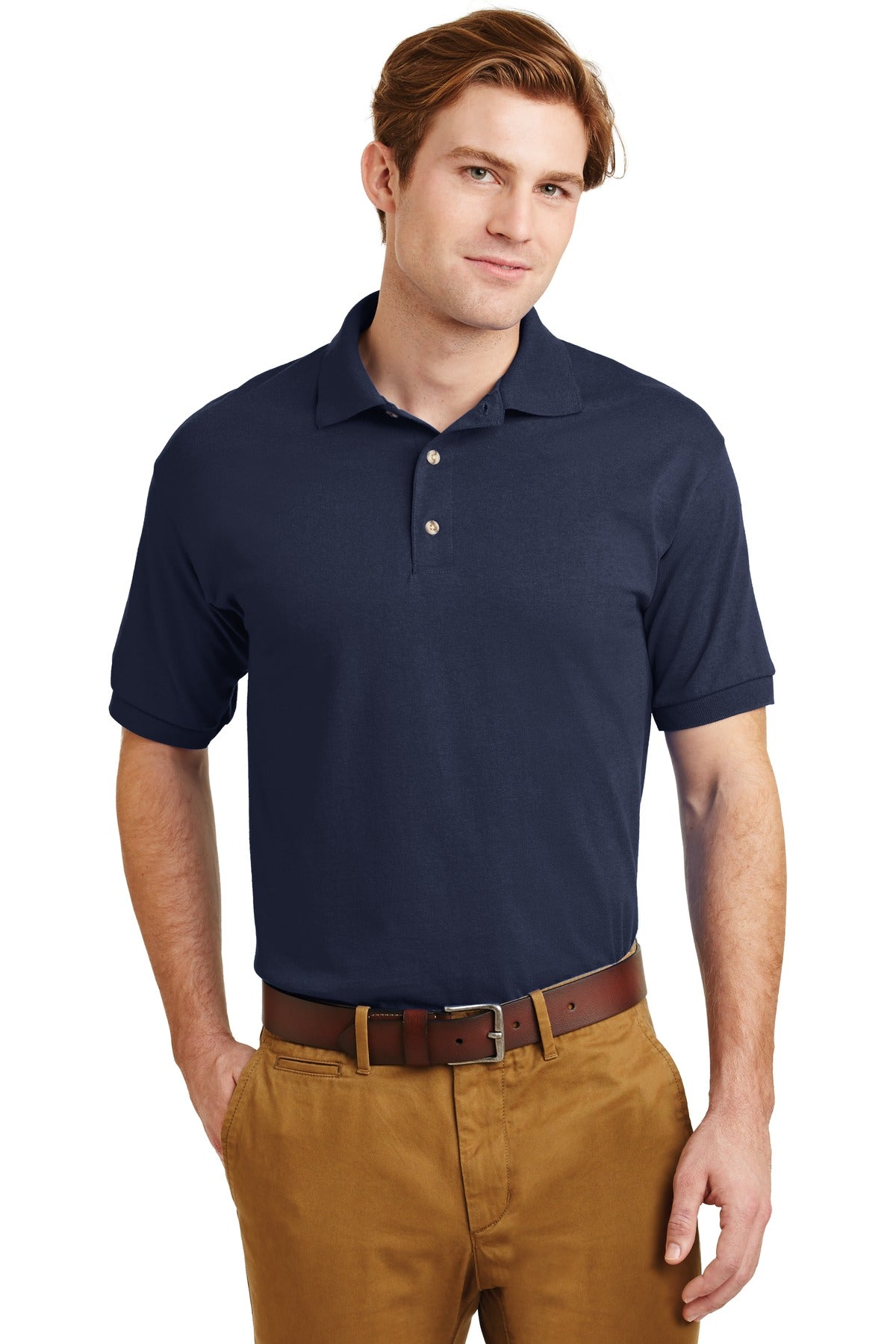 Gildan® DryBlend® 6-Ounce Jersey Knit Sport Shirt - Navy - S