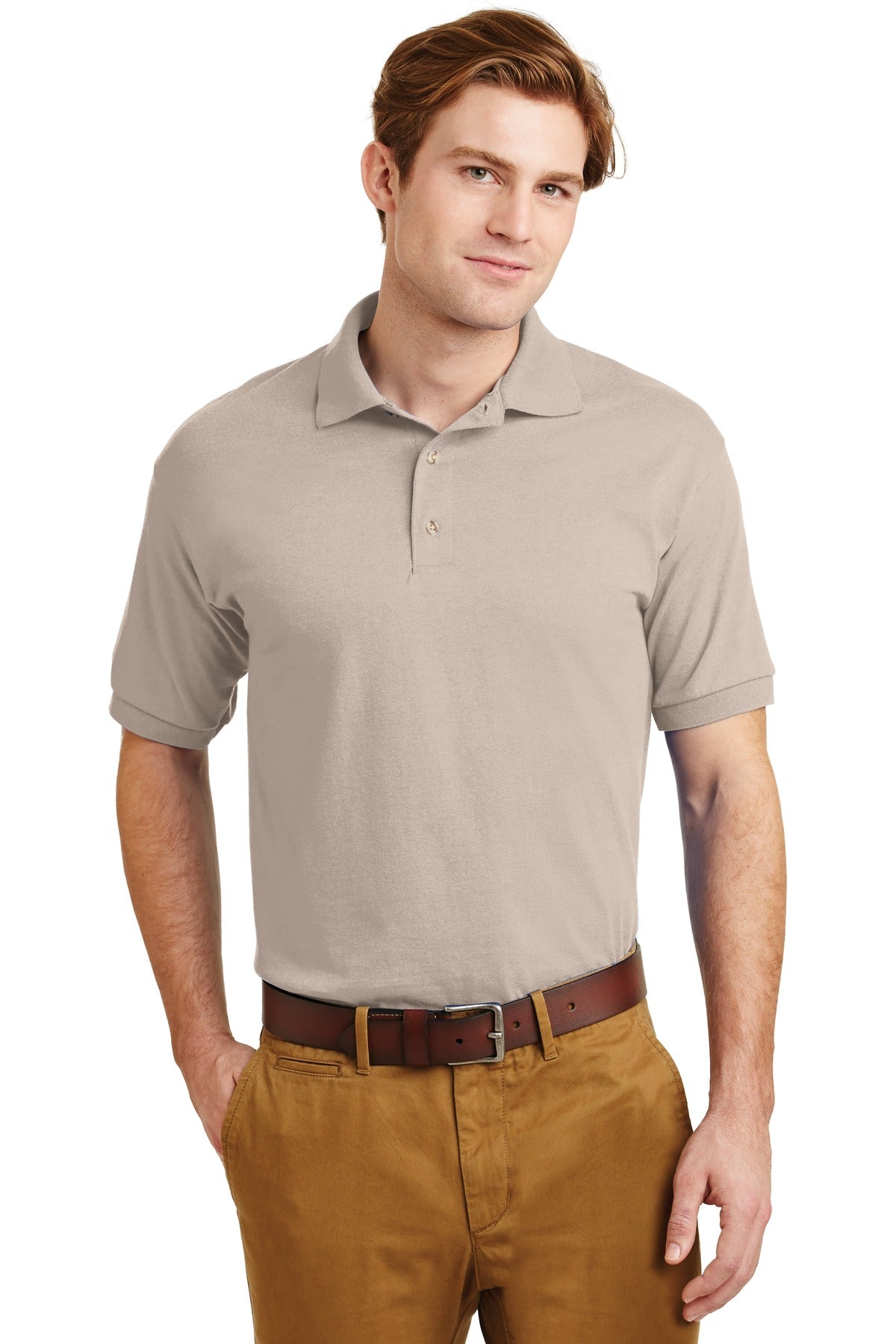 Gildan® DryBlend® 6-Ounce Jersey Knit Sport Shirt - Sand - S