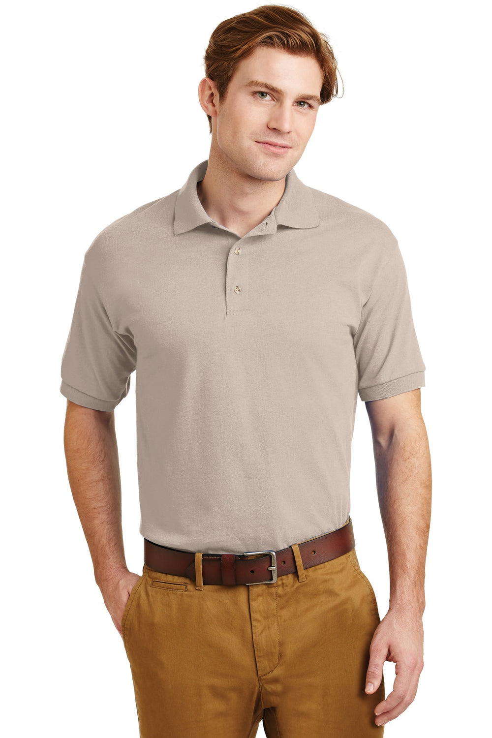 Gildan® DryBlend® 6-Ounce Jersey Knit Sport Shirt - Sand - S