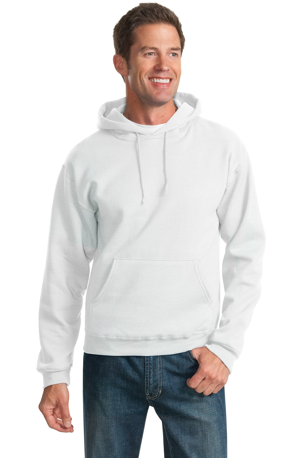 Jerzees® NuBlend® Pullover Hooded Sweatshirt - White - S