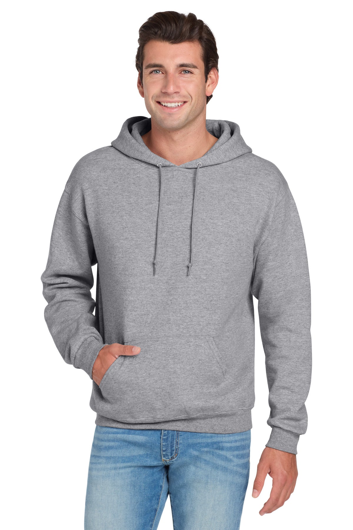 Jerzees® NuBlend® Pullover Hooded Sweatshirt - Athletic Heather - S