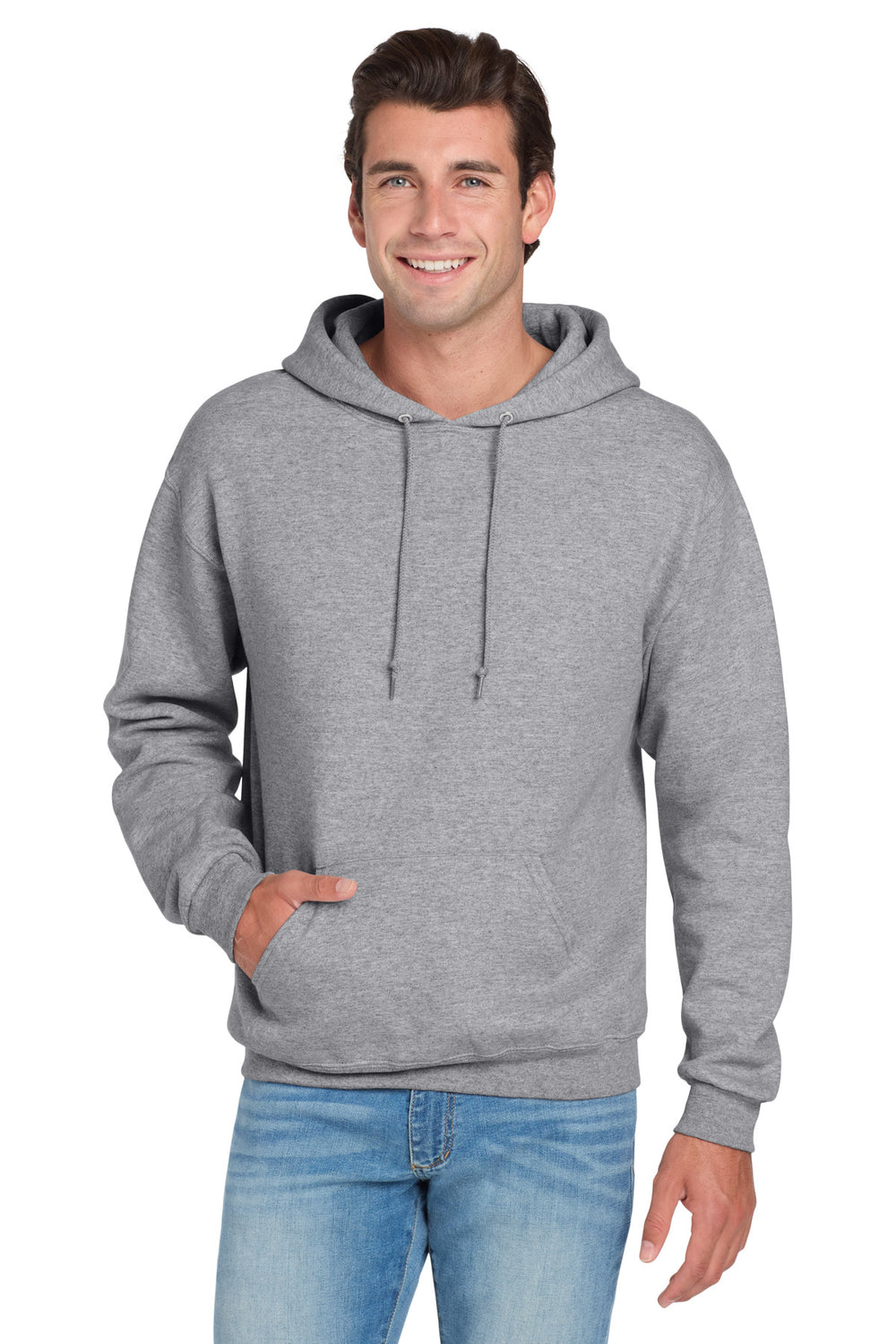 Jerzees® NuBlend® Pullover Hooded Sweatshirt - Athletic Heather - S