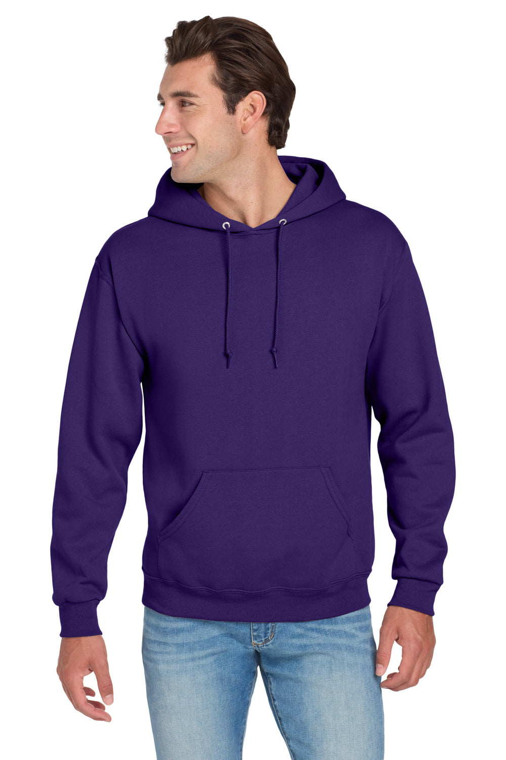 Jerzees® NuBlend® Pullover Hooded Sweatshirt - Deep Purple - S