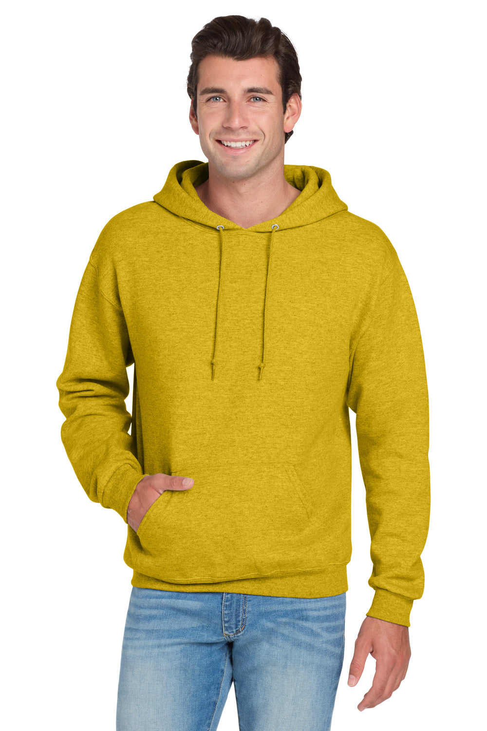 Jerzees® NuBlend® Pullover Hooded Sweatshirt - Mustard Heather - 2XL