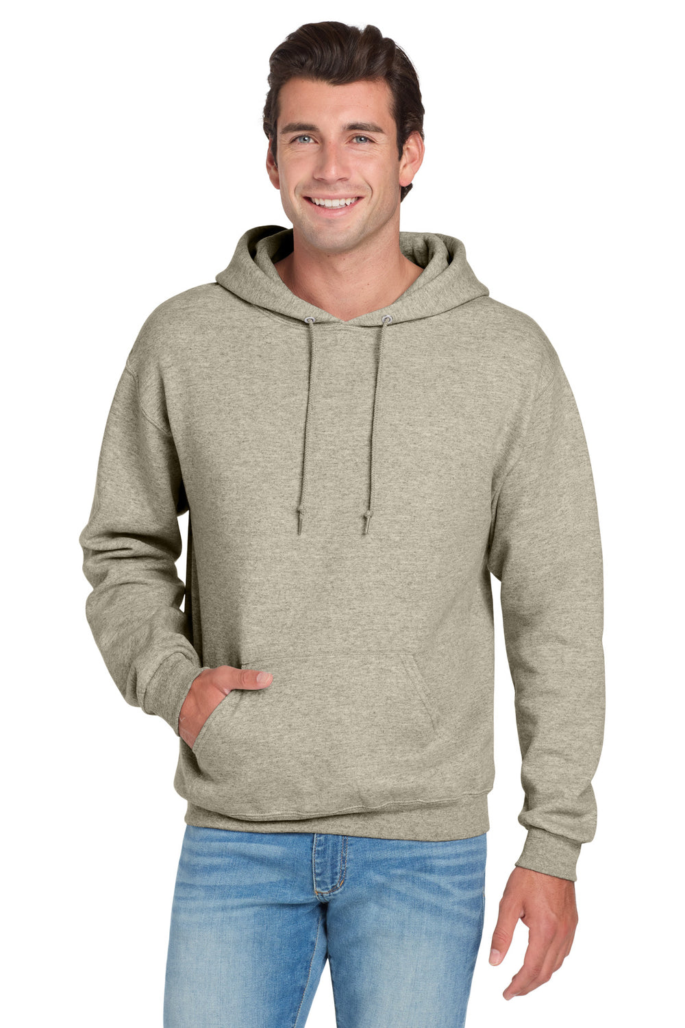 Jerzees® NuBlend® Pullover Hooded Sweatshirt - Oatmeal Heather - 2XL