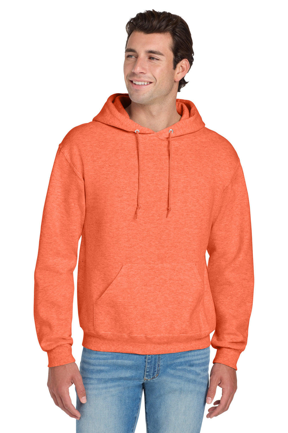Jerzees® NuBlend® Pullover Hooded Sweatshirt - Retro Heather Coral - 2XL