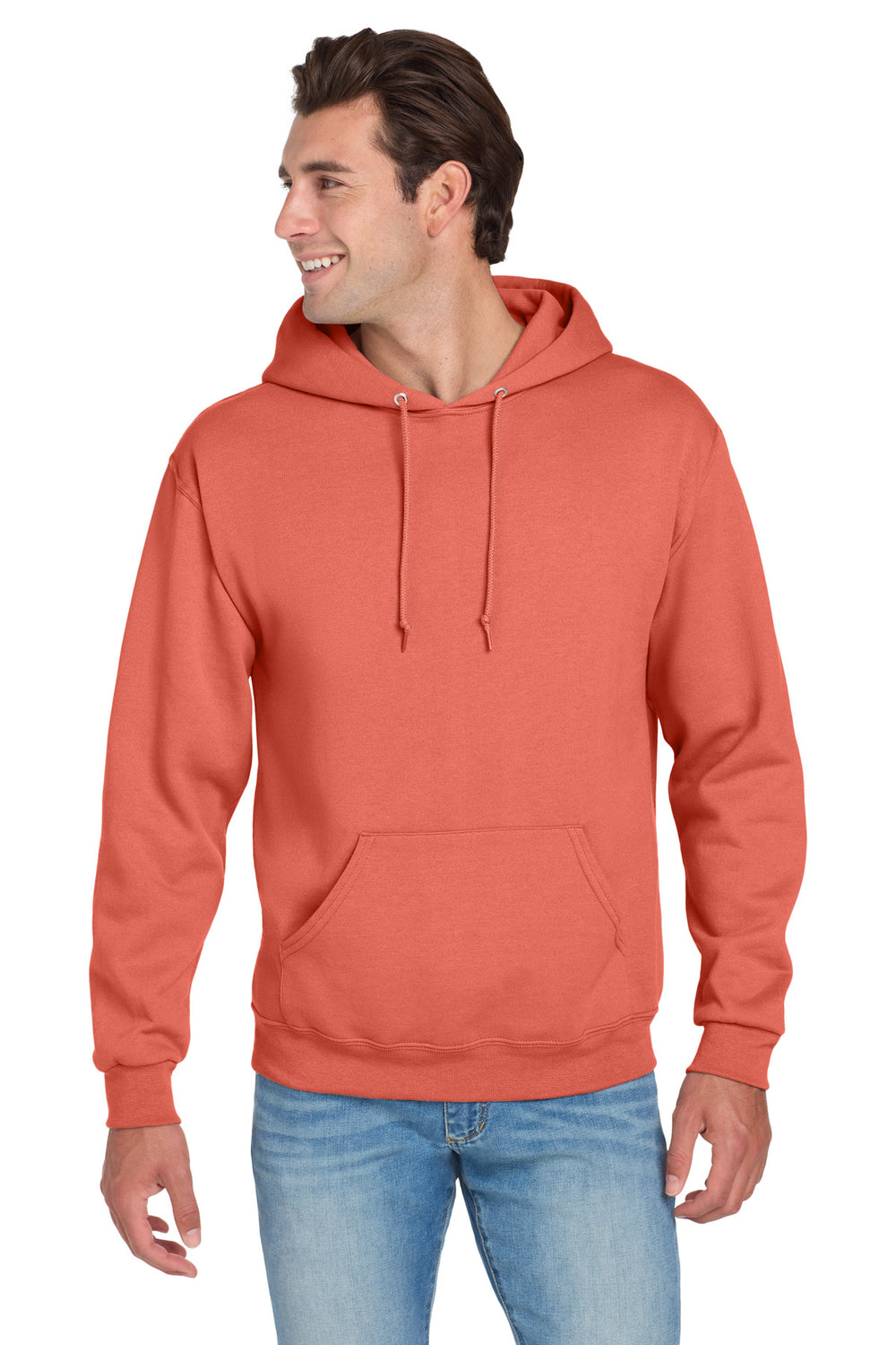 Jerzees® NuBlend® Pullover Hooded Sweatshirt - Sunset Coral - 2XL