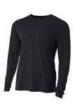 A4 Cooling Performance Long Sleeve Tee - Black - XS