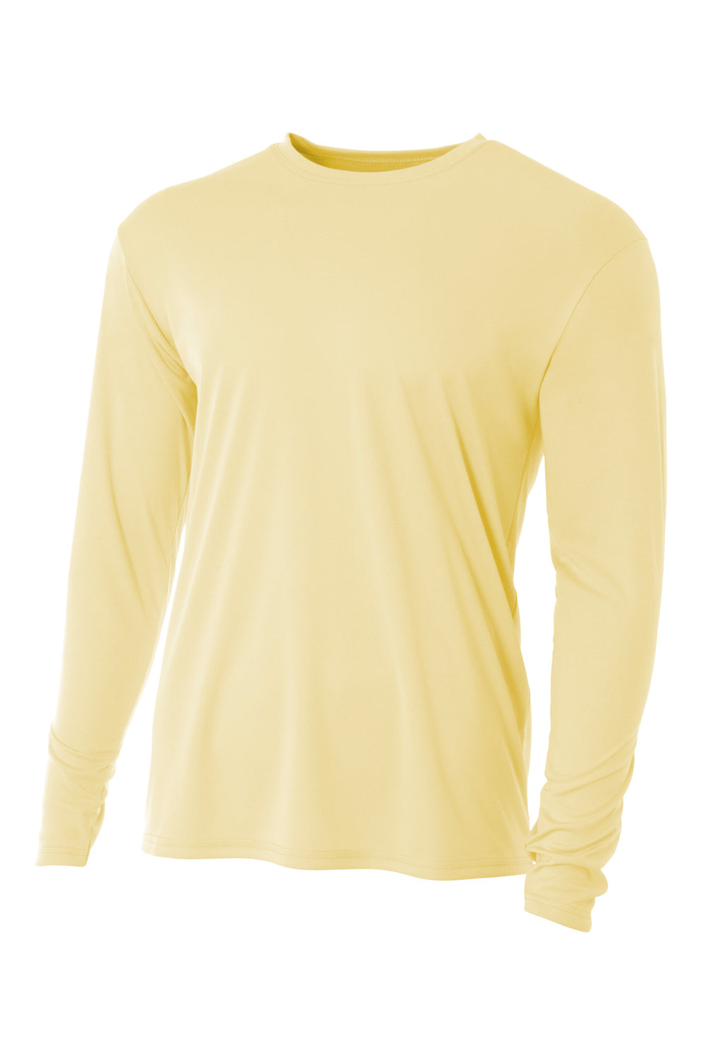 A4 Cooling Performance Long Sleeve Tee - Light Yellow - XS