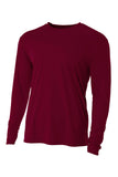 A4 Cooling Performance Long Sleeve Tee - Maroon - XS