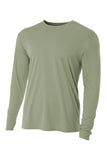 A4 Cooling Performance Long Sleeve Tee - Olive - XS