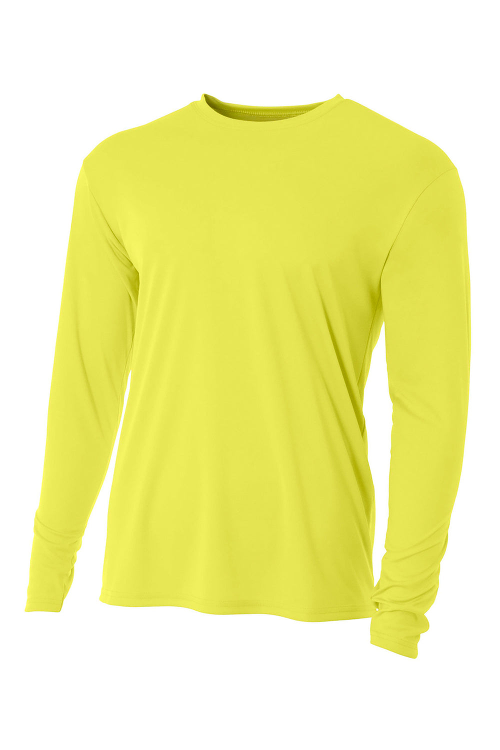 A4 Cooling Performance Long Sleeve Tee - Safety Yellow - XS