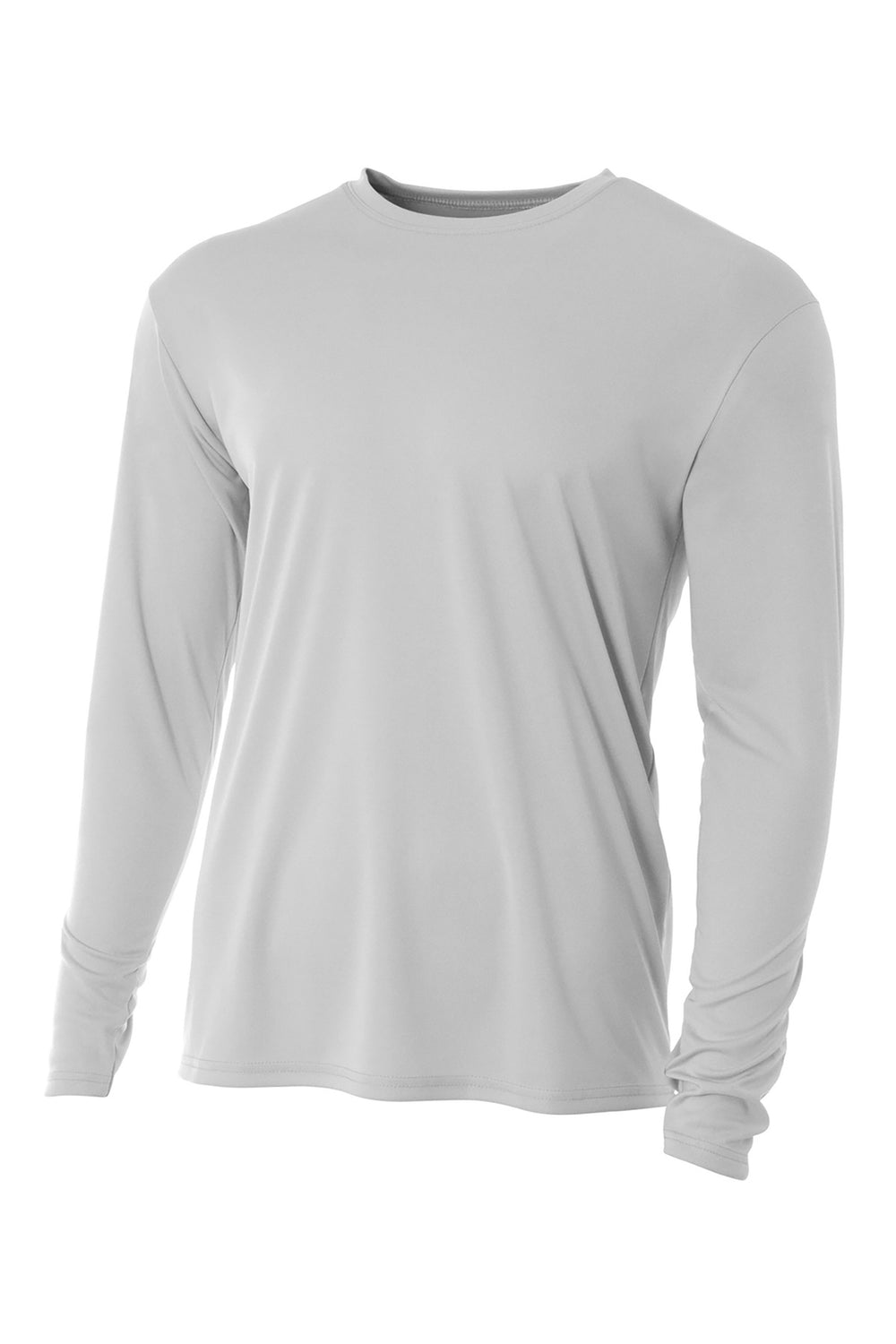 A4 Cooling Performance Long Sleeve Tee - Silver - XS
