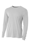 A4 Cooling Performance Long Sleeve Tee - Silver - XS