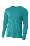 A4 Cooling Performance Long Sleeve Tee - Teal - XS