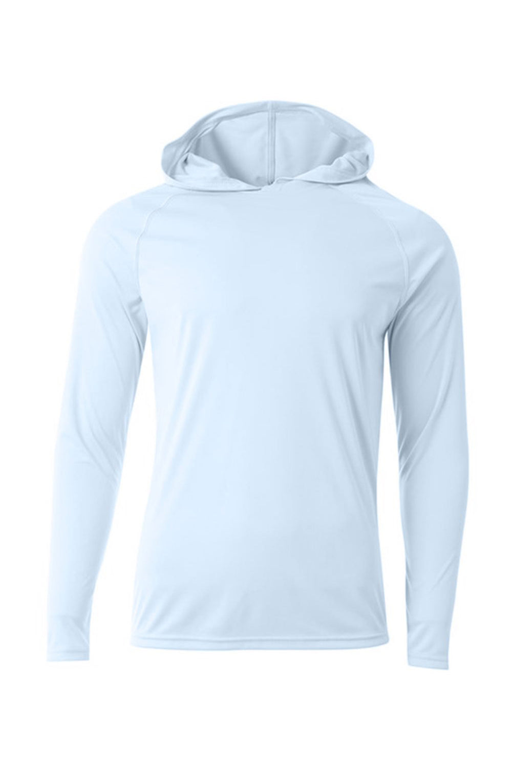 A4 Cooling Performance Long Sleeve Hooded Tee - Pastel Blue - S