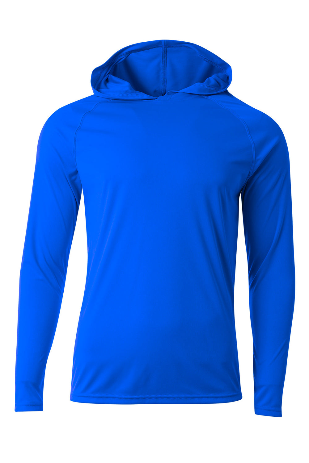A4 Cooling Performance Long Sleeve Hooded Tee - Royal - S