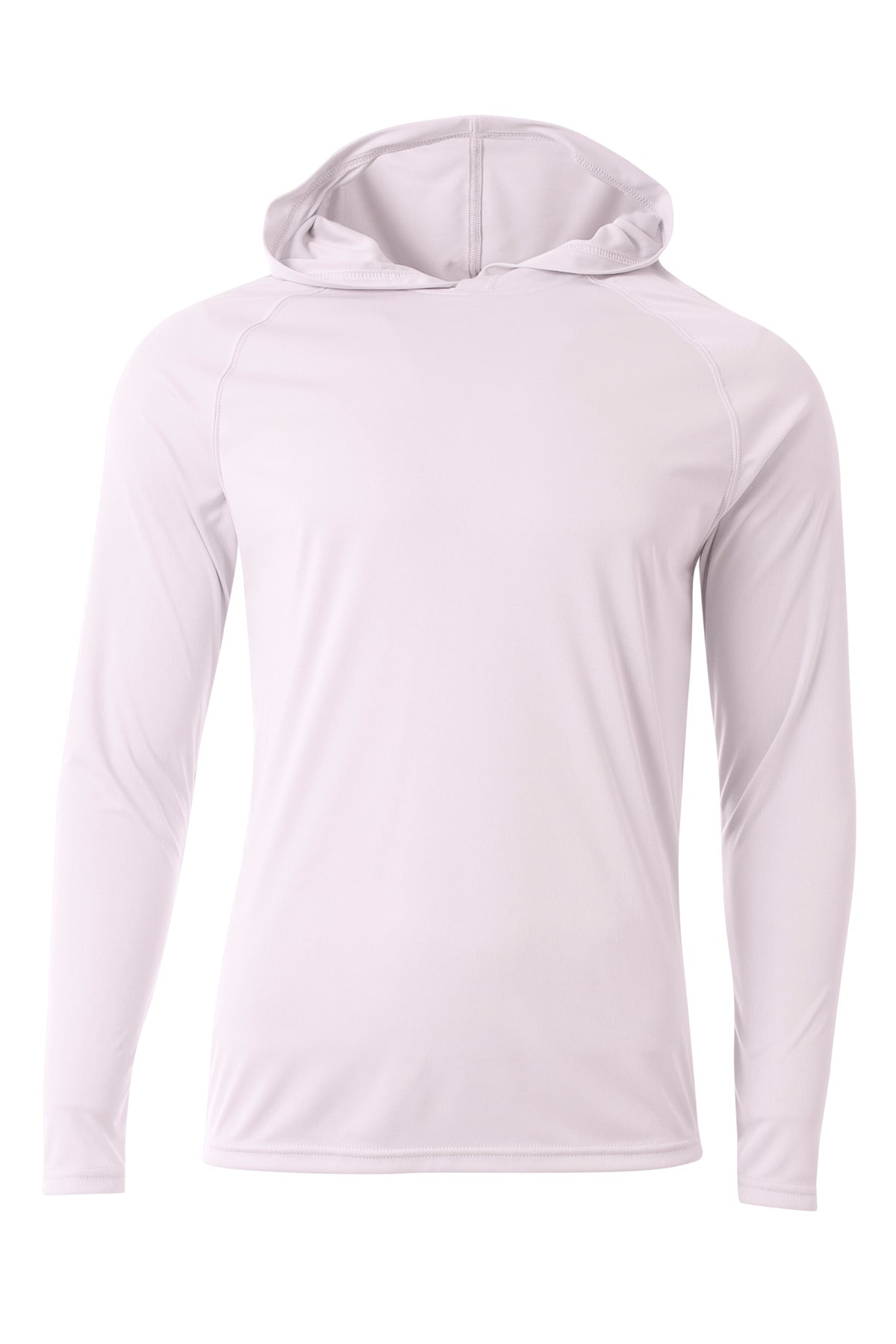 A4 Cooling Performance Long Sleeve Hooded Tee - White - S