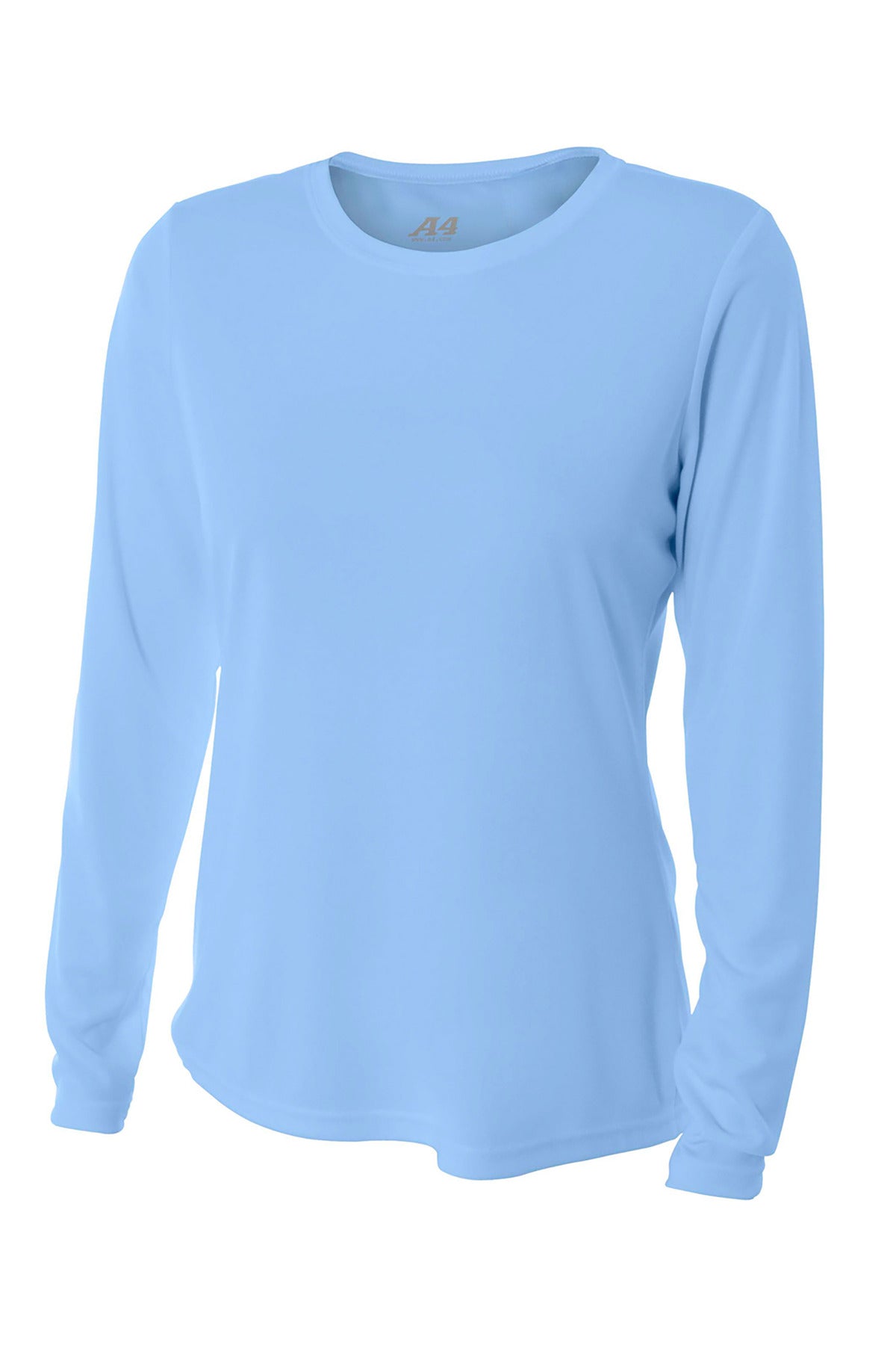 A4 Women’s Cooling Performance Long Sleeve Tee - Light Blue - XS