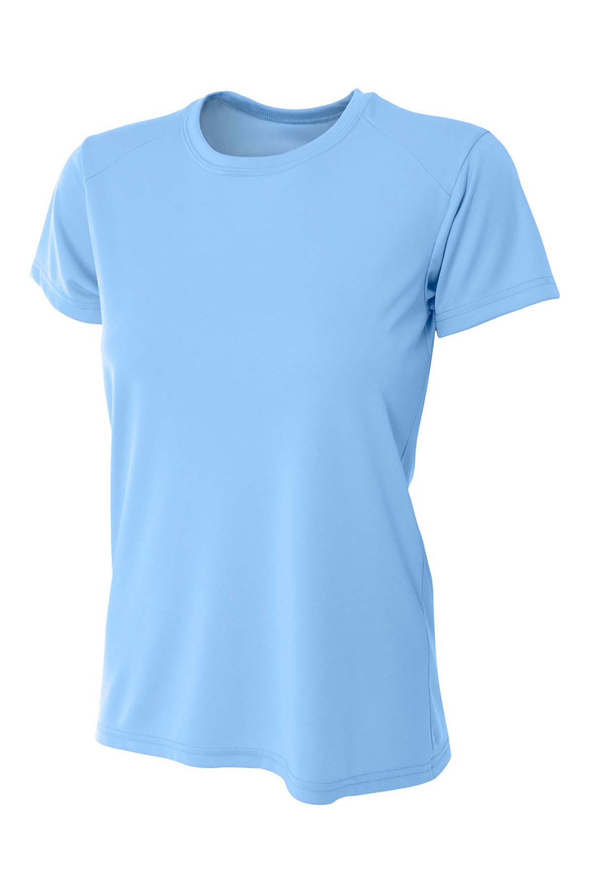 A4 Women’s Cooling Performance Short Sleeve Tee - Light Blue - XS
