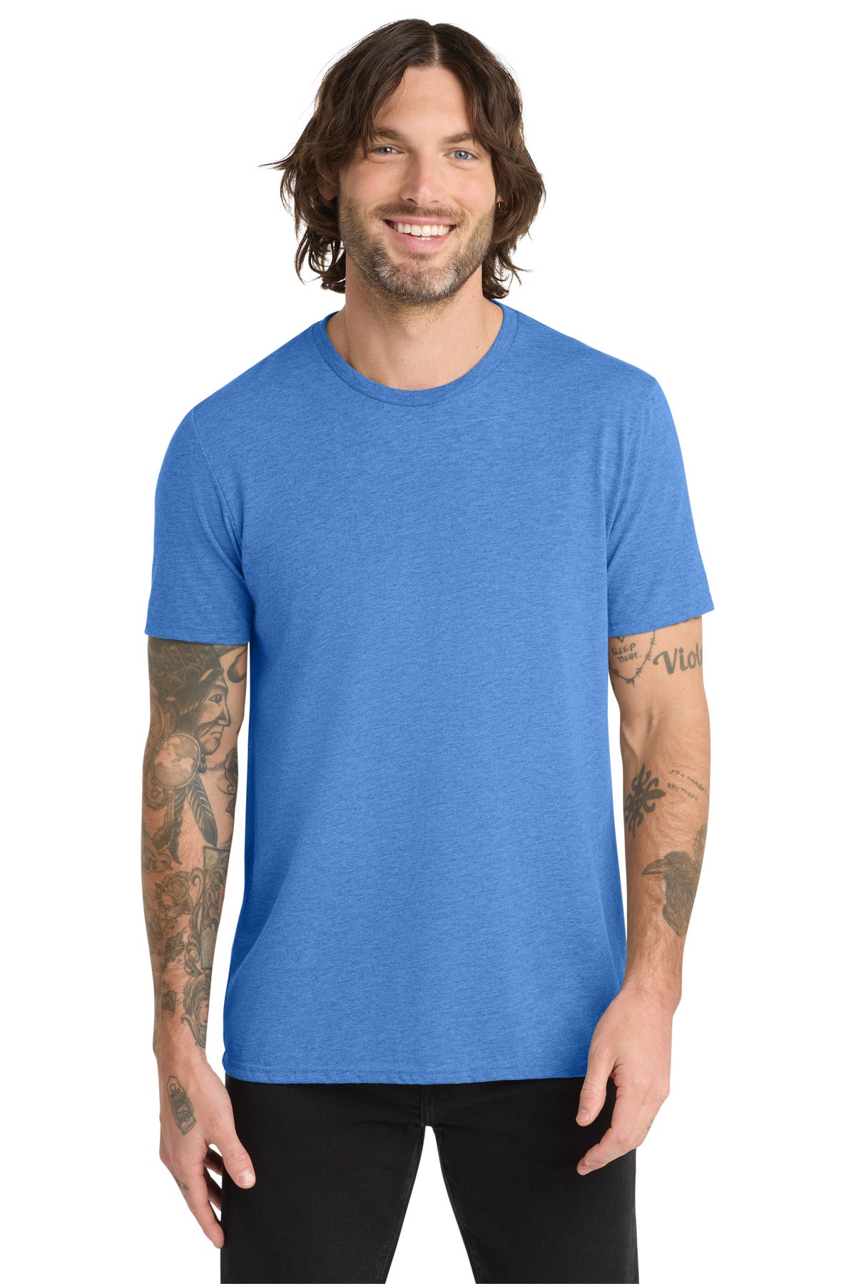 Allmade® Unisex Tri-Blend Tee - Azure Blue - XS