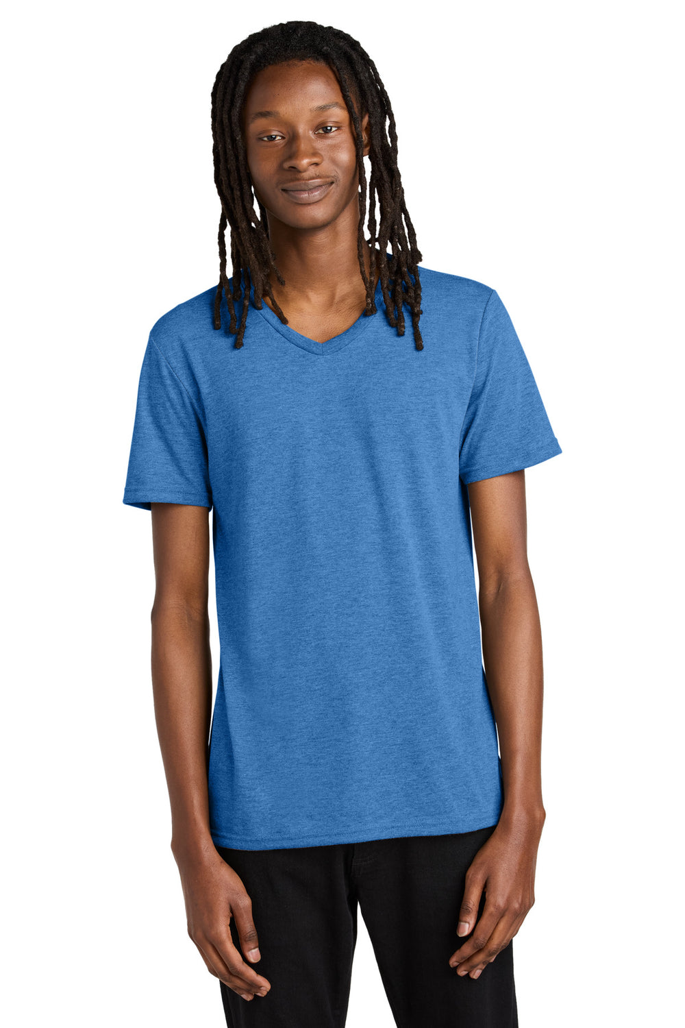 Allmade® Unisex Tri-Blend V-Neck Tee - Azure Blue - XS