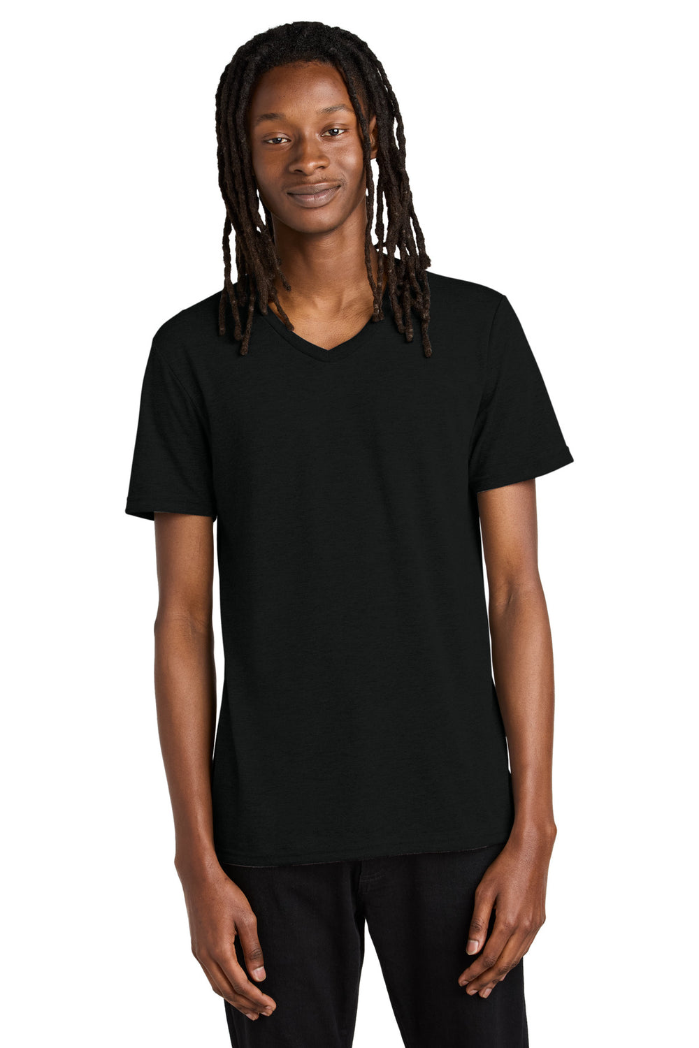 Allmade® Unisex Tri-Blend V-Neck Tee - Deep Black - 2XL