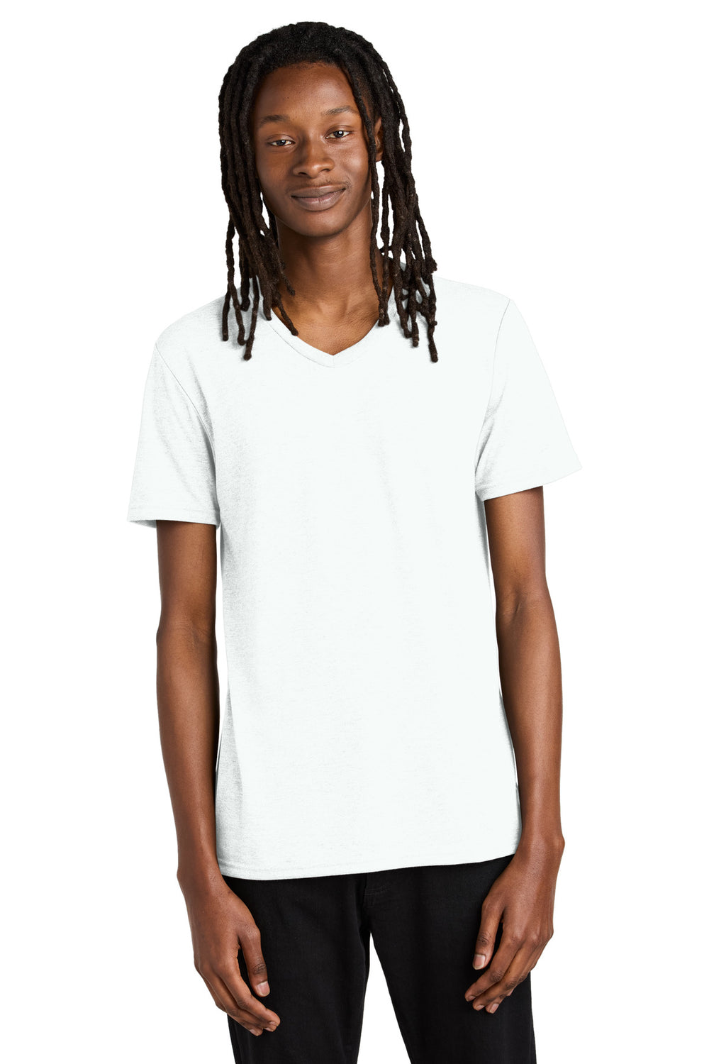 Allmade® Unisex Tri-Blend V-Neck Tee - Fairly White - XS