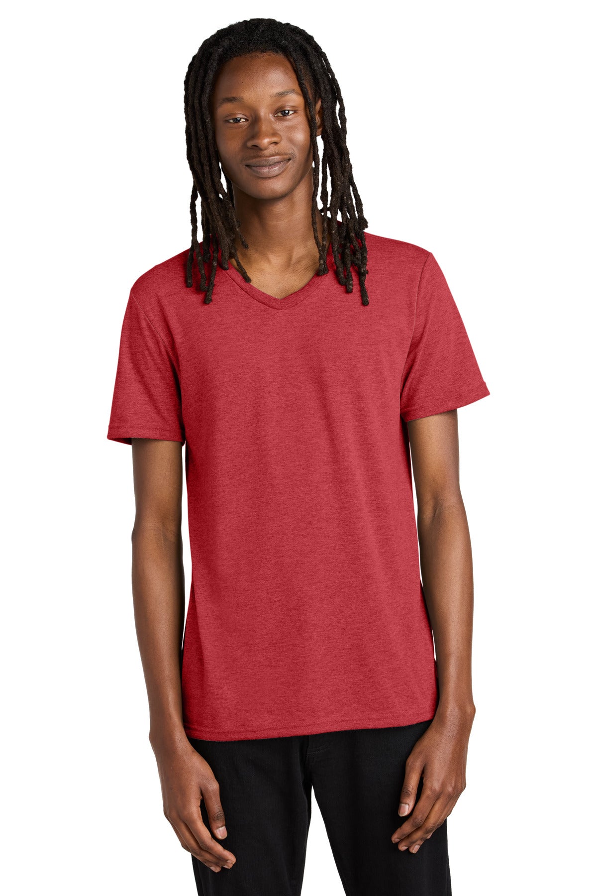 Allmade® Unisex Tri-Blend V-Neck Tee - Rise Up Red - XS