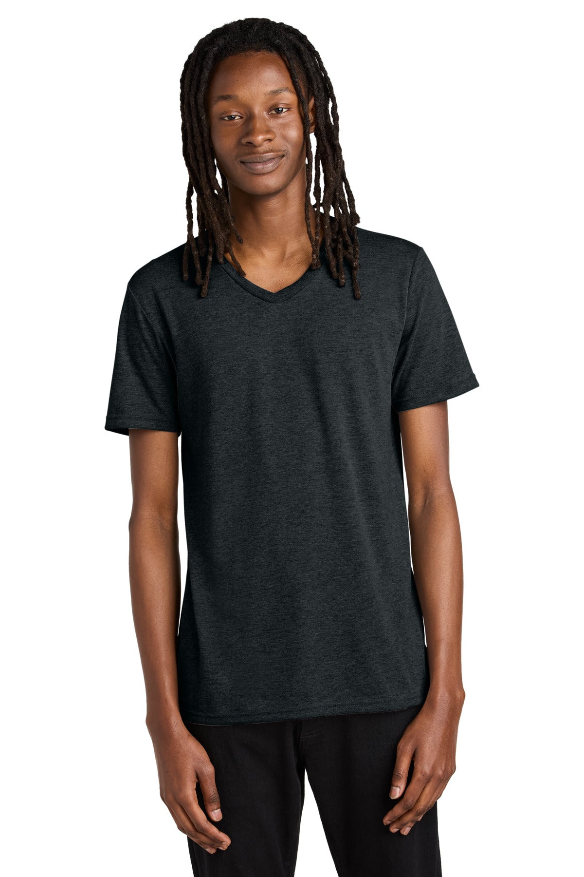 Allmade® Unisex Tri-Blend V-Neck Tee - Space Black - XS