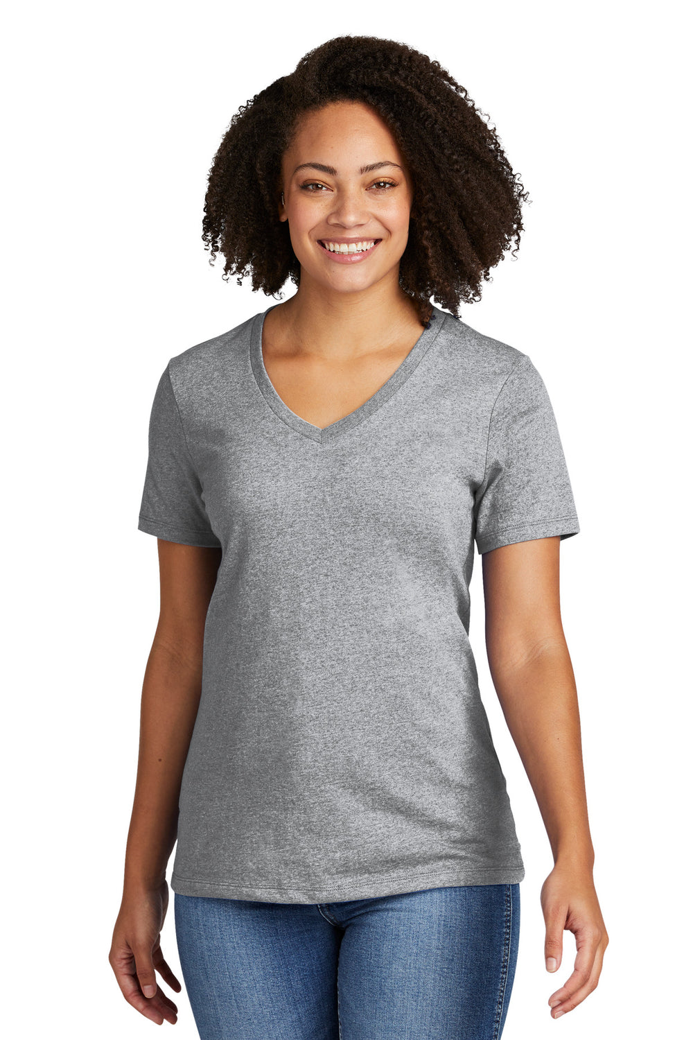 Allmade® Women’s Recycled Blend V-Neck Tee - Remade Gray Heather - XS