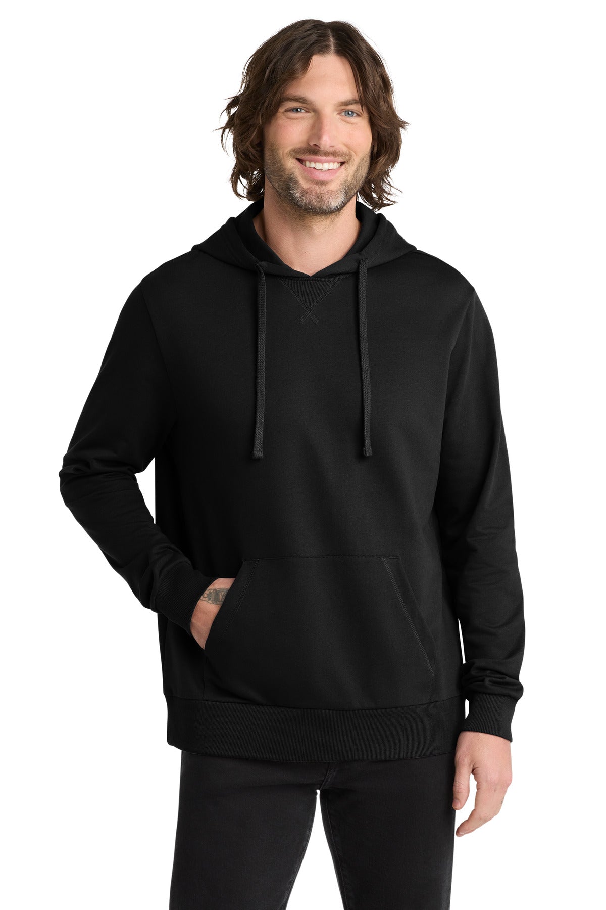 Allmade® Unisex Organic French Terry Pullover Hoodie - Deep Black - XS