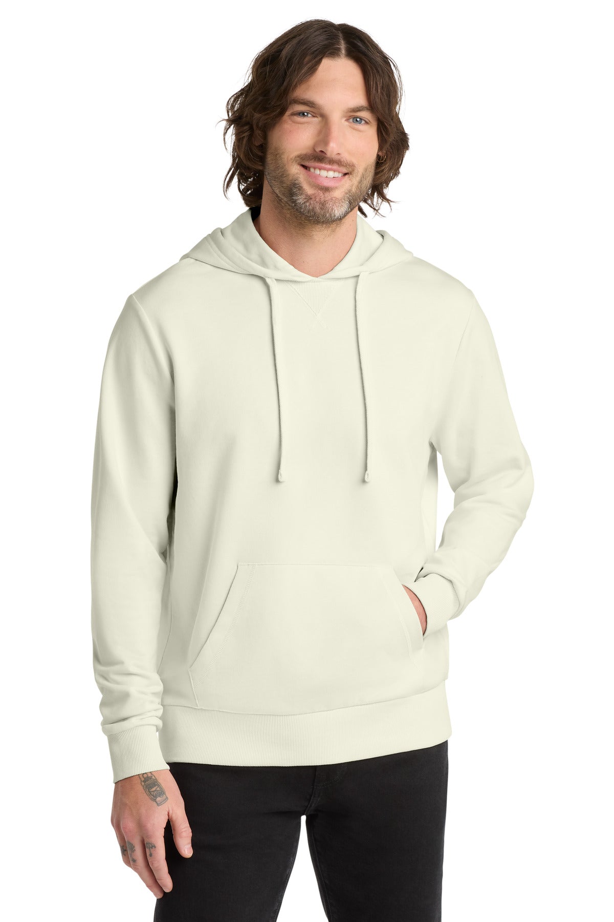 Allmade® Unisex Organic French Terry Pullover Hoodie - White Sand - XS
