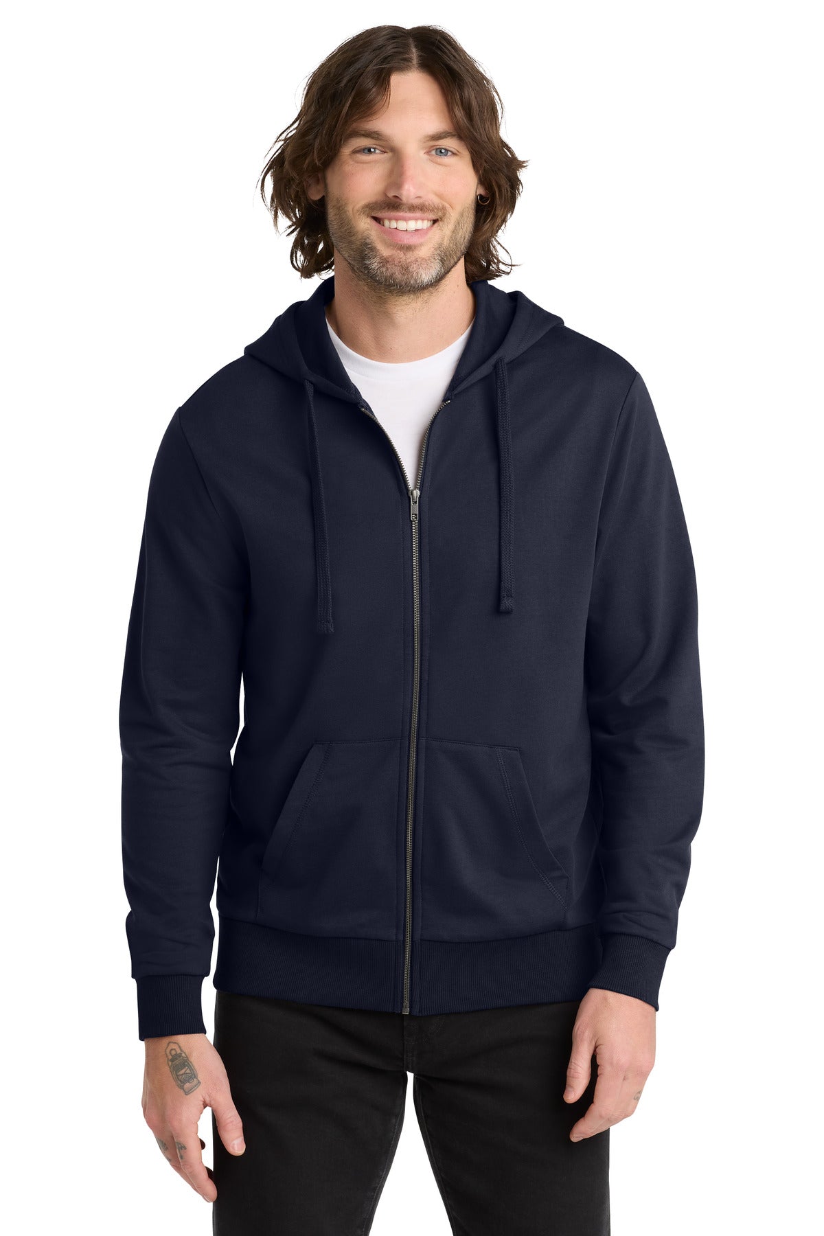 Allmade® Unisex Organic French Terry Full-Zip Hoodie - Night Sky Navy - XS