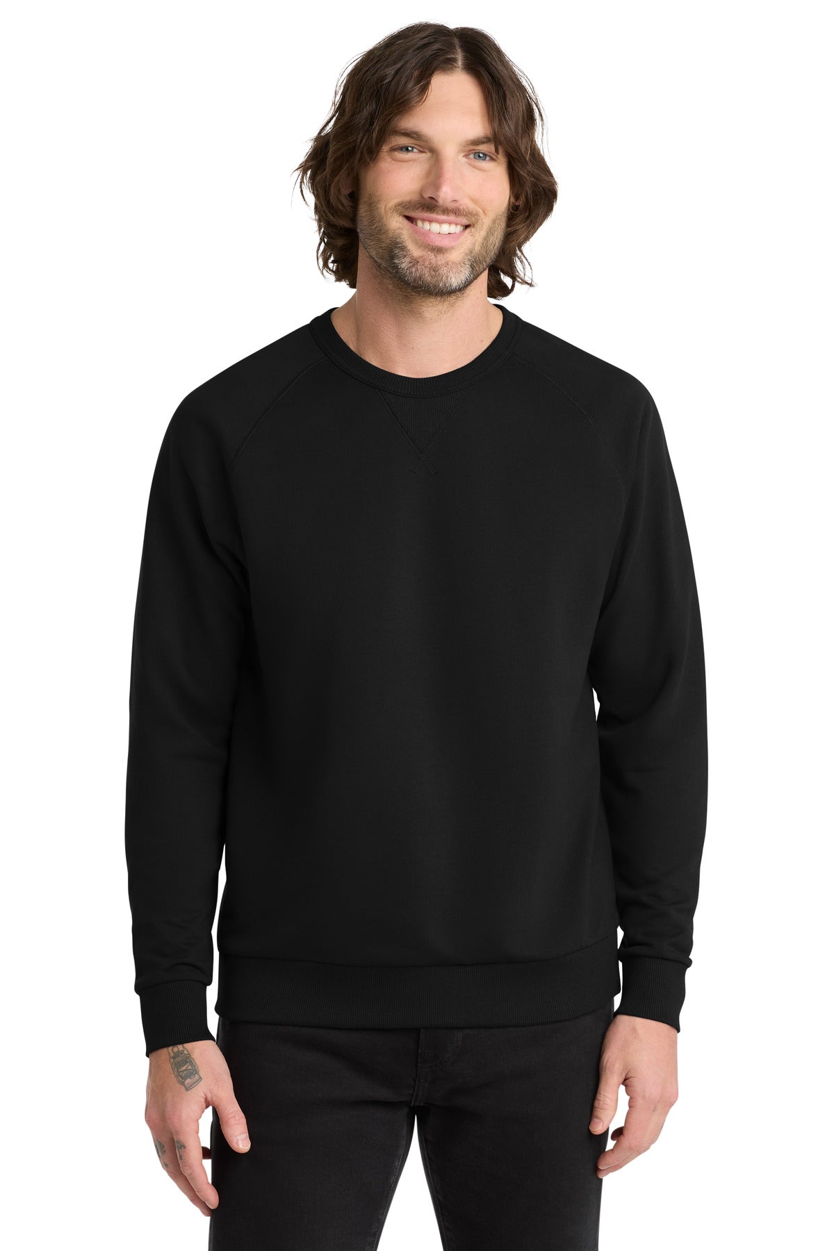 Allmade® Unisex Organic French Terry Crewneck Sweatshirt - Deep Black - XS