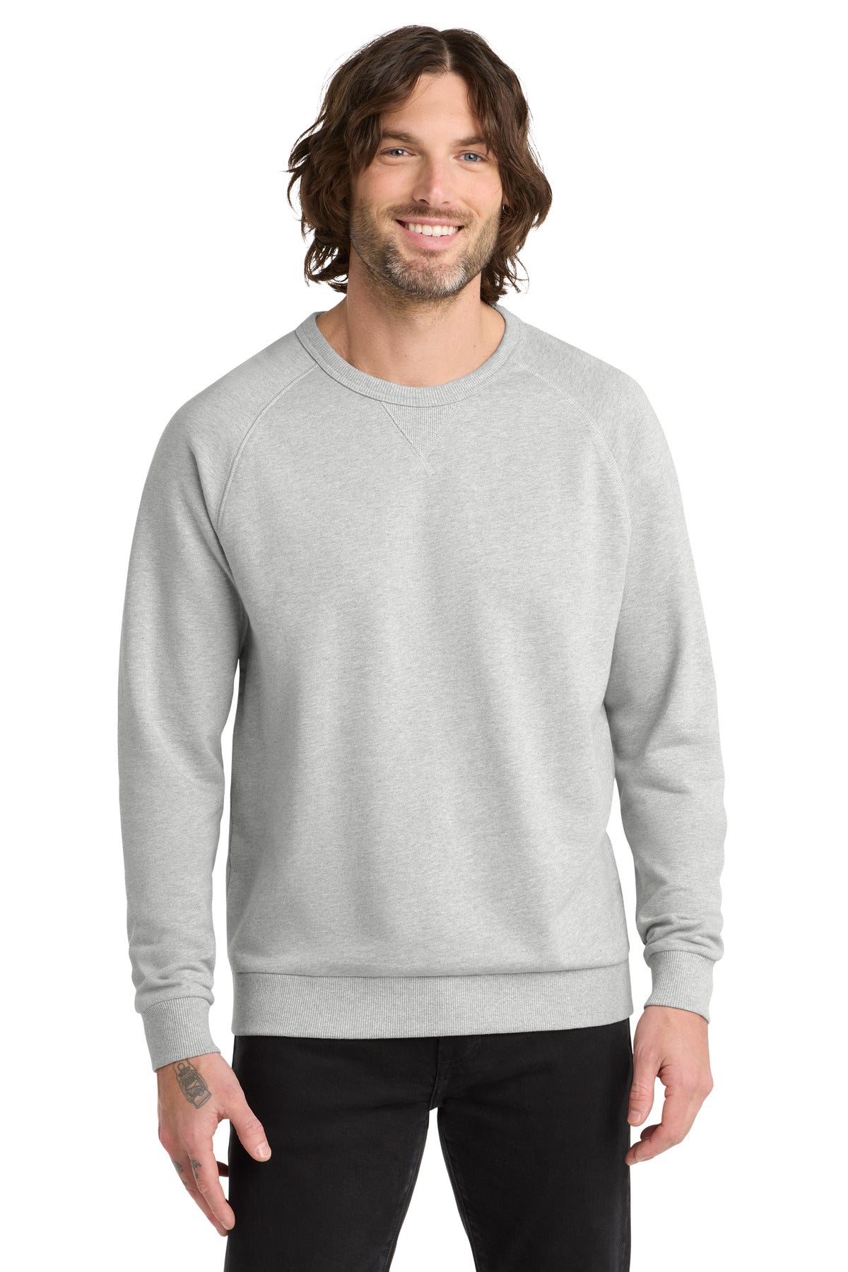 Allmade® Unisex Organic French Terry Crewneck Sweatshirt - Granite Grey Heather - XS