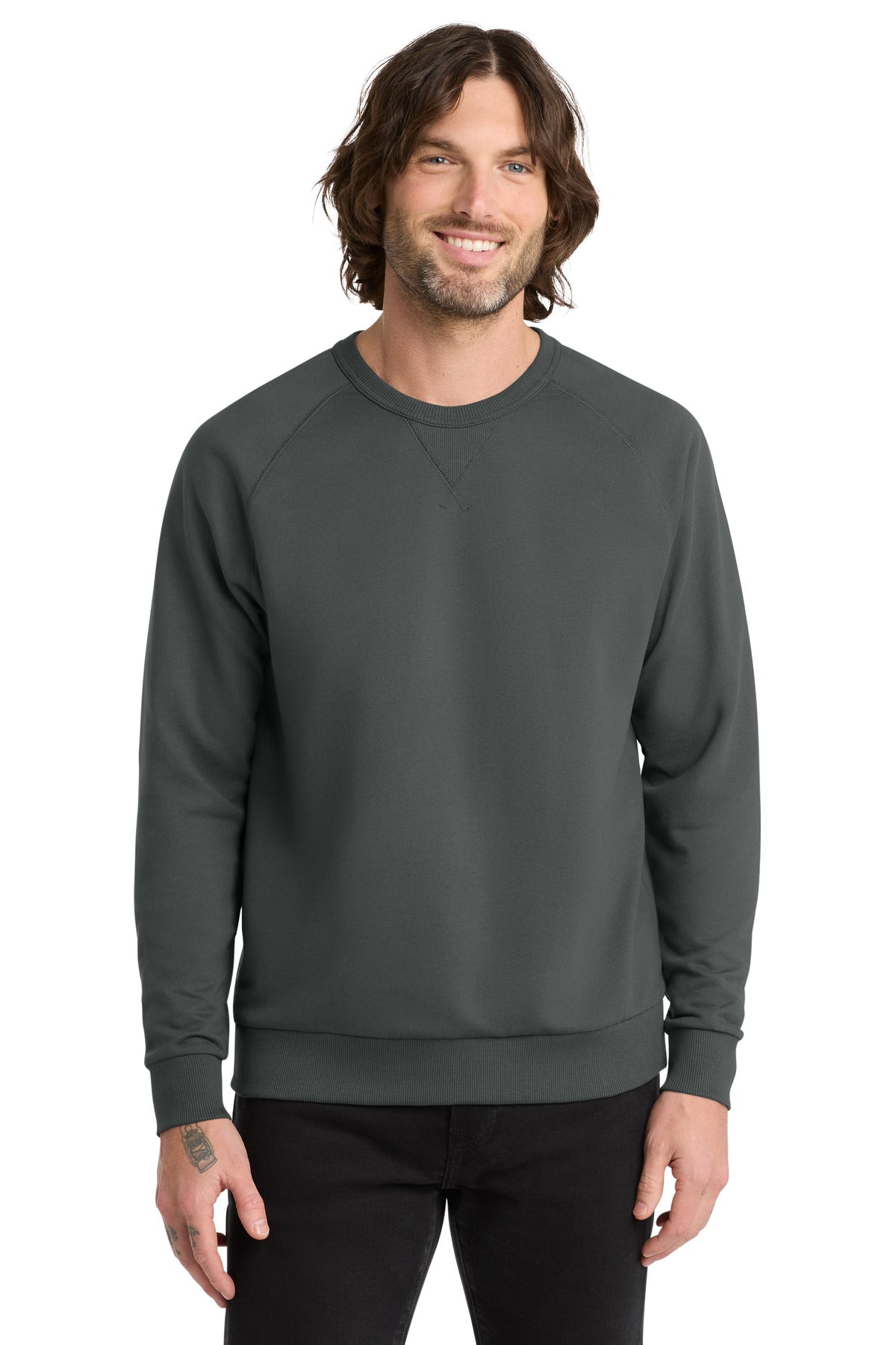 Allmade® Unisex Organic French Terry Crewneck Sweatshirt - Terrain Grey - XS