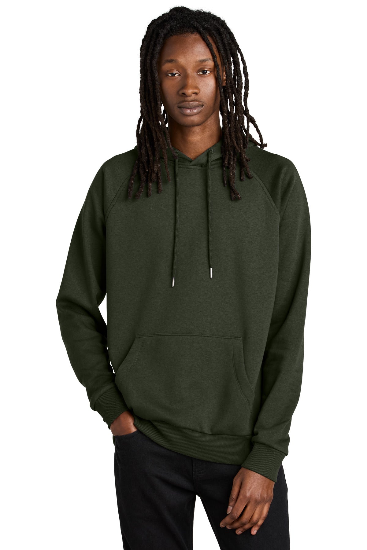 Allmade® Unisex Organic CVC Fleece Pullover Hoodie - Herb Green - XS