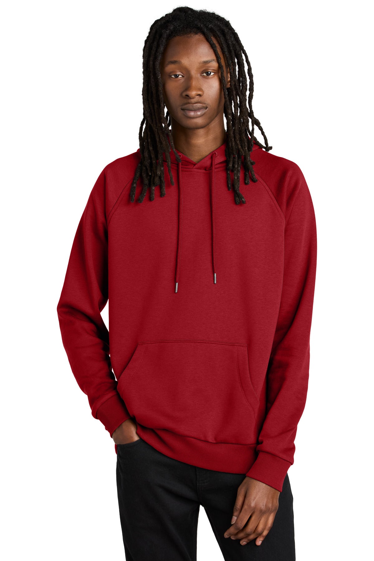Allmade® Unisex Organic CVC Fleece Pullover Hoodie - Revolution Red - XS