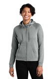 Allmade® Women’s Organic CVC Fleece Full-Zip Hoodie - Aluminum Grey Heather - XS