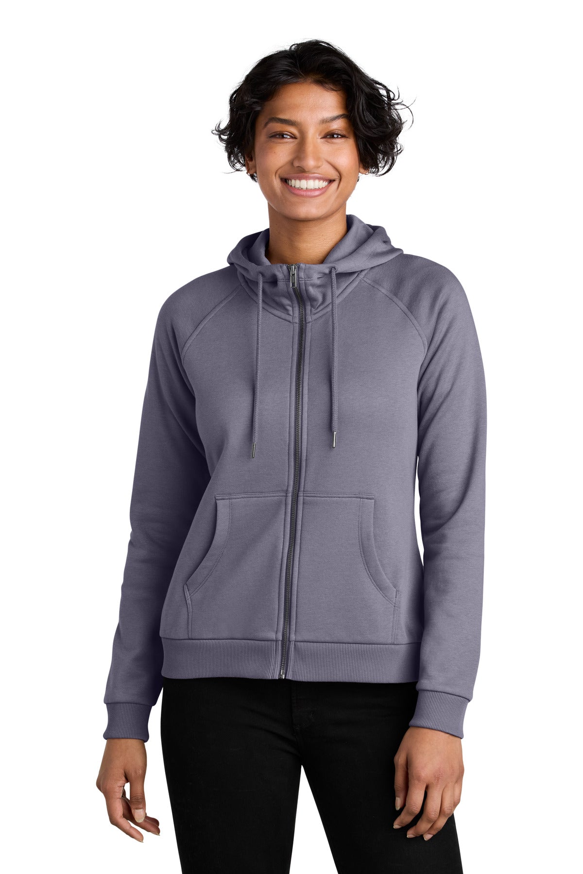 Allmade® Women’s Organic CVC Fleece Full-Zip Hoodie - Cosmic Purple - XS