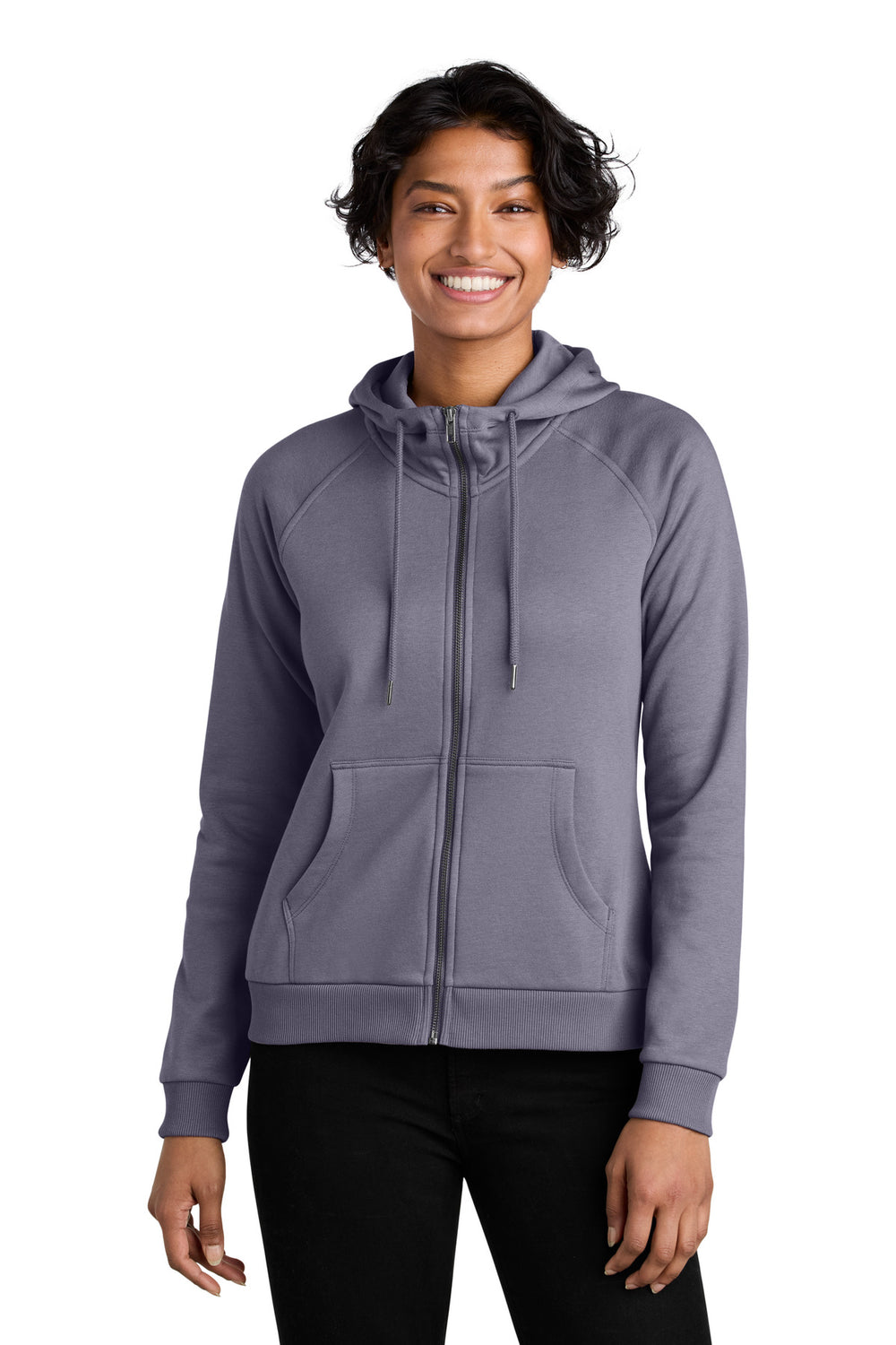 Allmade® Women’s Organic CVC Fleece Full-Zip Hoodie - Cosmic Purple - XS
