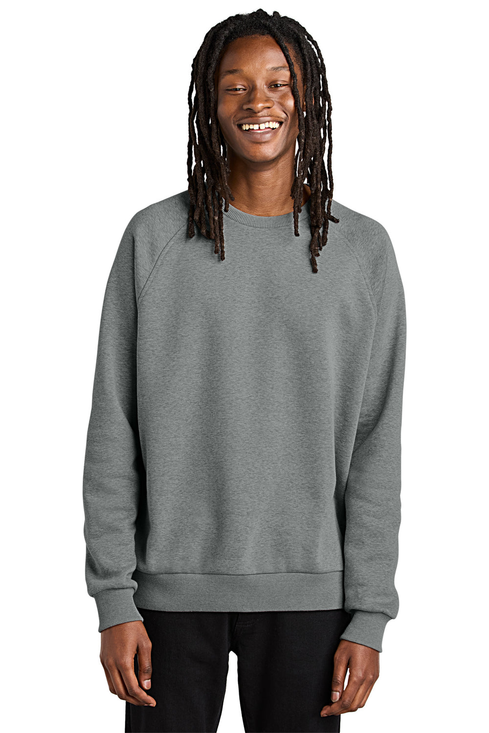 Allmade® Unisex Organic CVC Fleece Crewneck Sweatshirt - Aluminum Grey Heather - XS