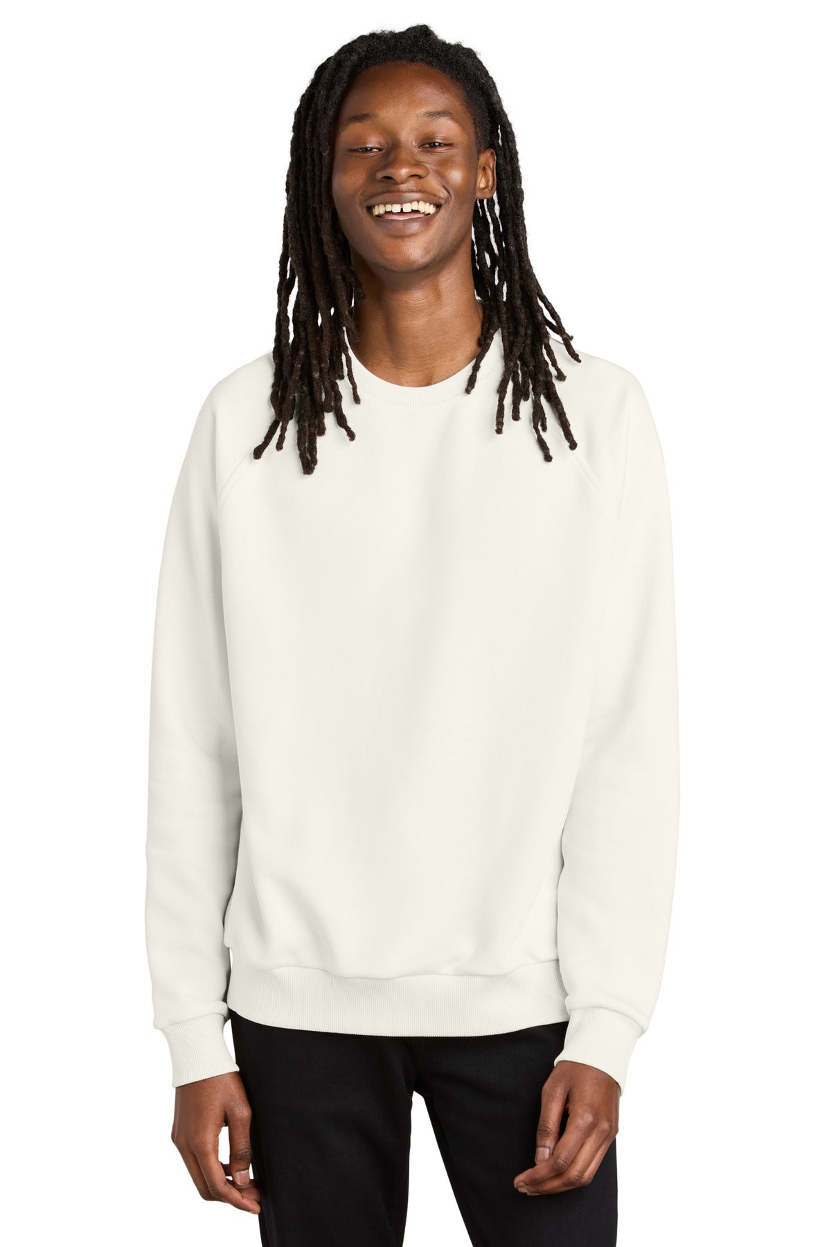 Allmade® Unisex Organic CVC Fleece Crewneck Sweatshirt - White Sand - XS