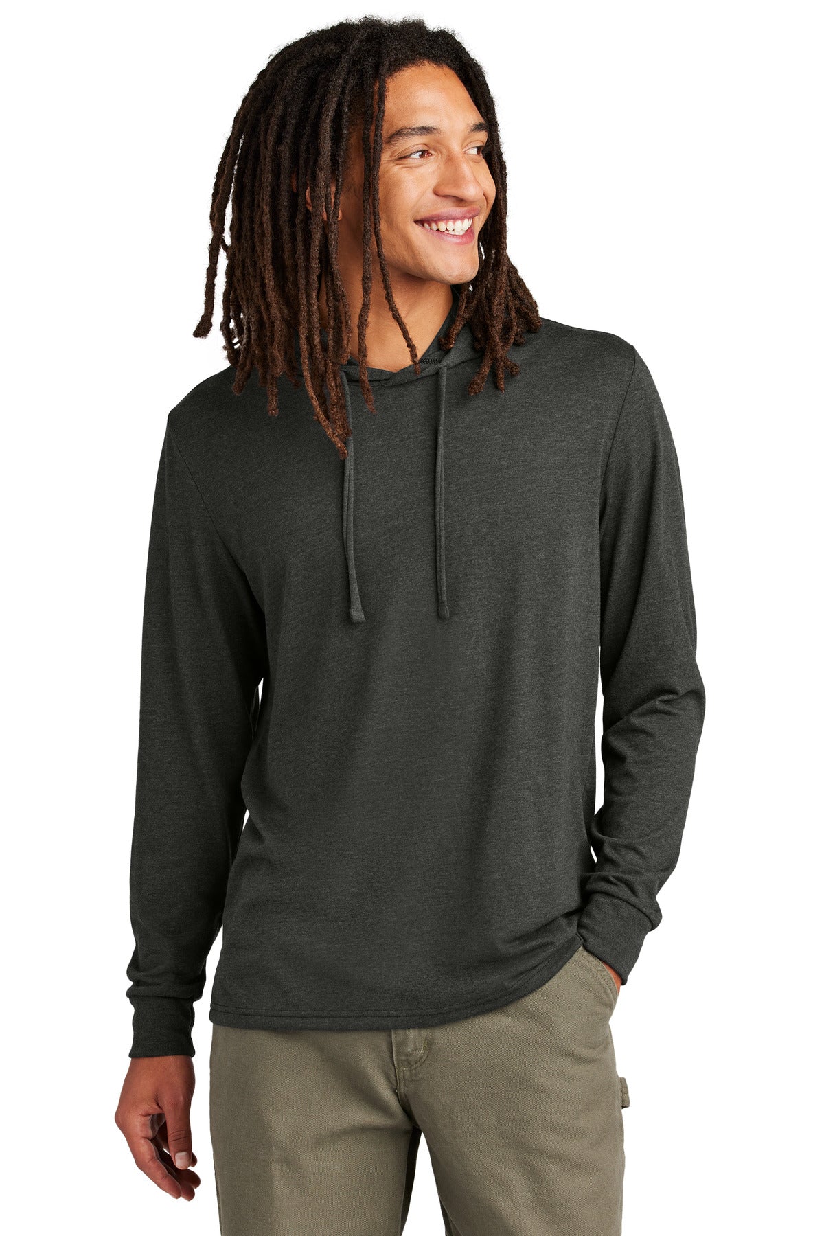 Allmade® Unisex Tri-Blend Hoodie Tee - Space Black - XS